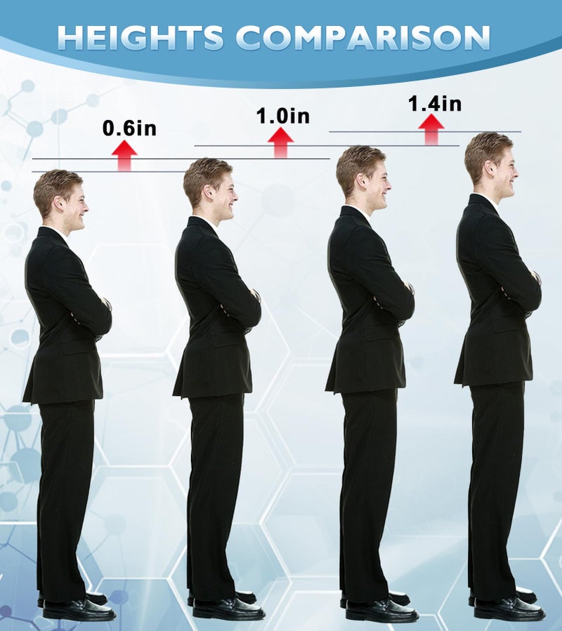 Ailaka Gel Height Increase Insoles, Shock Absorption Heel Cushion Pads, Height Lift Shoes Inserts for Men & Women - Image 5